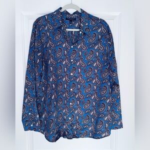 Banana Republic Dillon Paisley Blouse Size XL